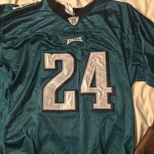 Reebok Teal Eagles Jersey with White Number 24